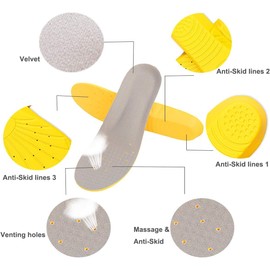 Shoe Insoles, Foam Insoles, Orthotic Insoles, Shoes Insert for Men and Women, Providing Shock Absorption and Cushion, Arch Support (Yellow, L)