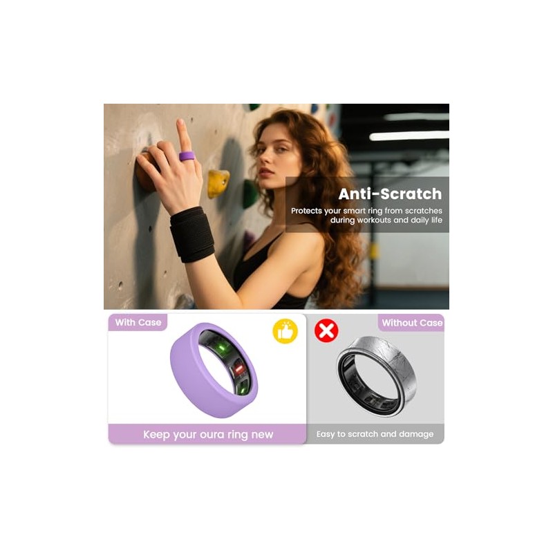 Ultra-Thin Silicone Cover for Oura Ring - 4 Pack