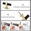 KOMOTIA 10 Pack Cabinet knurled Knobs Matte Black and Brushed