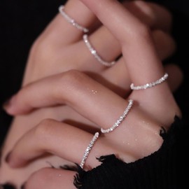 Gold Rings for Women Stackable Rings Set Gold Plated Rings Non Tarnish Jewelry Boho Heart Snake Crystal Rings Silver Leaf Ring Jewelry Gifts Trendy Stuff