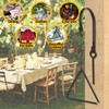 Wrought Iron 9'' Triangle Dinner Bell with Hanger & Call