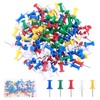 eROOSY 100 PCS Coloured Push Pins, Map Tacks Drawing Pins,