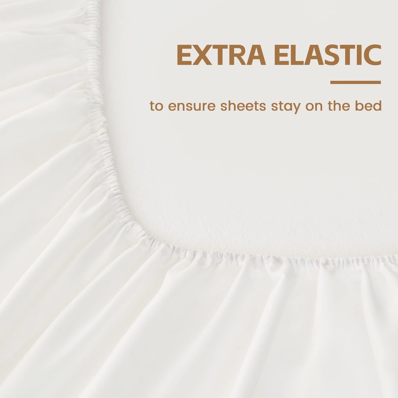 LINENOVA Queen Fitted Sheet – Ultra Soft 1800TC Double Brushed
