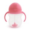 Munchkin Click Lock Weighted Flexi Straw Trainer Cup, Rosado, 7