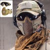 AOUTACC Airsoft Protective Gear Set, Half Face Mesh Masks with