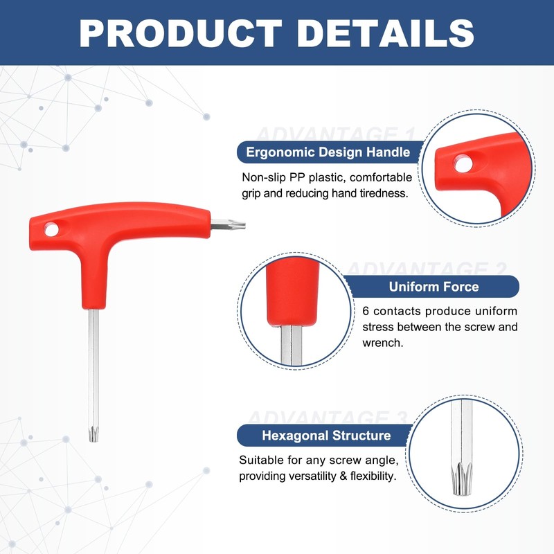 sourcing map Golf Spike Wrench Tool T20 T25 Golf Torque