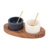 Cruiser’s Caché Marble Salt Cellars Set of 2 with Gold