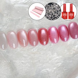 classic nail From the Nail Romantic Comedy Rocco Pink Magnetic Gel 8 Piece Set + 2 Top Gels / 프롬더네일 로멘틱 코미디 로코 핑크 자석젤 8종 세트+탑젤2개