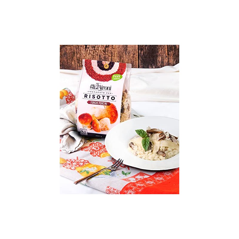 Gli Aironi. Risotto Mix. Porcini Mushrooms. 250g (8.82oz)