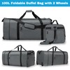 Finnhomy 100L Foldable Rolling Duffel Bag with 2 Wheels, Light