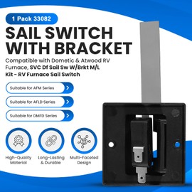 For Dometic Sail Switch With Bracket, 33082 Fit for Dometic & Atwood RV Furnace, SVC Df Sail Sw W/Brkt M/L Kit - RV Furnace Sail Switch