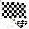 UD_G128 Combo Pack: 6 Ft Tangle Free Spinning Flagpole (White)