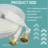 BBTEQEKN Fire Hose,1-1/2" ID X 100 FT Single Jacket TPU,