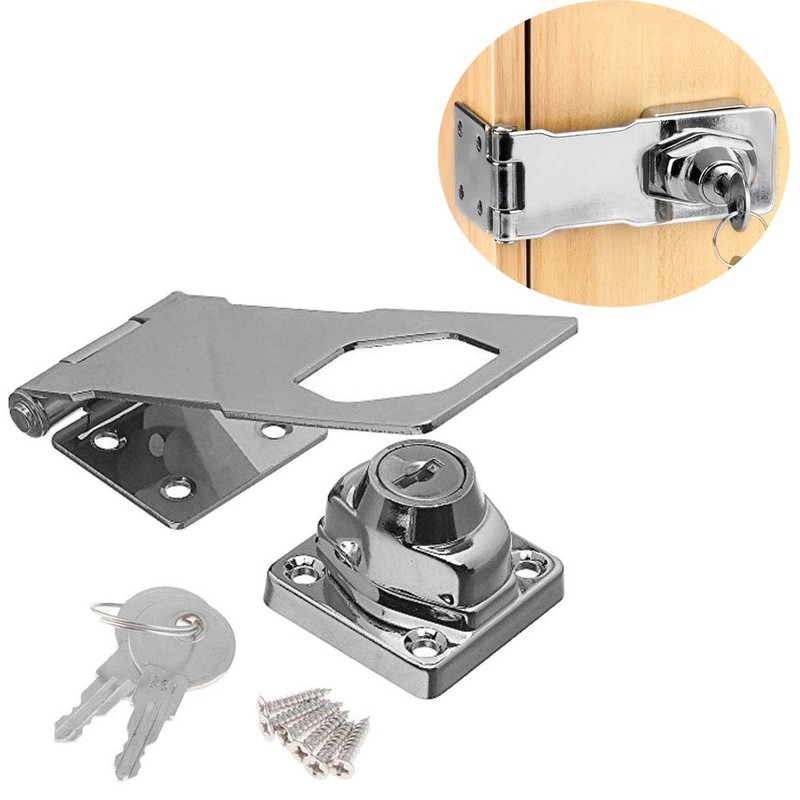 Keyed Hasp Locks Twist Knob Keyed Locking Hasp,Chrome Plated Hasp
