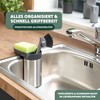 bremermann Stainless Steel Sink Organizer with Sponge Holder and Dish