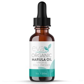 Eva Naturals Marula Oil - 100% Pure Cold Pressed Lightweight Facial & Massage Serum for Facial Hair Skin and Body Aging Care Gua Sha Beard Use Moisturizer 1 oz Size / 에바 내추럴스 마룰라 오일 – 얼굴 모발 피부 및 바디를 위한 100% 순수 콜드 프레스 가벼운 페이셜 & 마사지 세럼 노화 관리 과샤 수염 사용을 보습제 1온스 Size