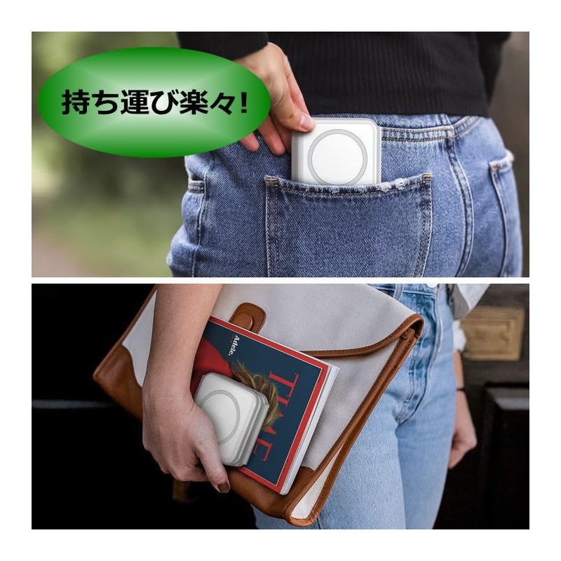 LTG 7987144 Wireless Charger, Magnet, Compatible with MagSafe, Qi Stand,