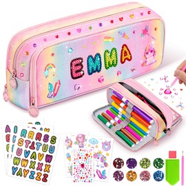 Gift Girls 5 6 7 8 9 10 Years: Crafts Girls 6-7-8-10-9 Years Diamond Painting Children's Pencil Case Craft Set Children from 4-10 Years Children's Birthday Pencil Case Toy from 4 5 6 7 8 Years