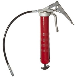 Alemite 555-E Pistol Grip Grease Gun, Develops up to 7,500 psi, Delivery 1 oz./30 Strokes, 16 oz. Bulk or 14 oz. Cartridge, with Flexible Extension, Dual Leverage, Volume or Pressure Mode