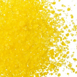 DecoPac Lemon Crushed Candy Bits, Sugar Decorations For Cakes, Toppings, Cupcakes, and Drinks | Yellow | 16oz Pack