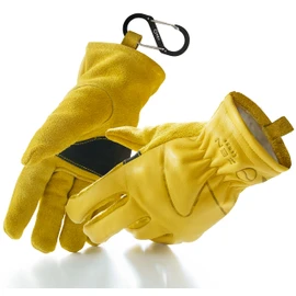 ZEN Camps Camping Outdoor Gloves Heat Resistant Work Gloves Genuine Leather (XL)