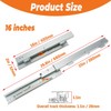 Pair Undermount Drawer Slides Bottom Mount Pull Out Shelf Slider
