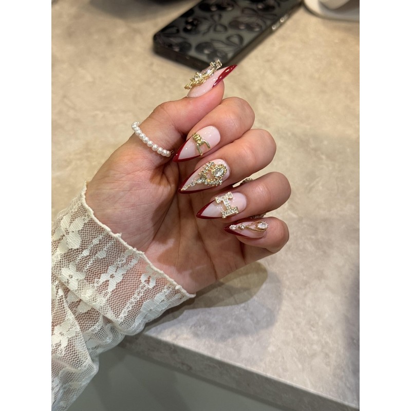 Luxury Nail Royal Heritage ⚜️❤️ - L-Coffin / 럭셔리네일 로얄