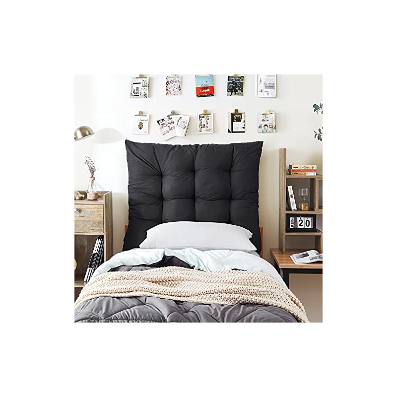 DormCo Rainha - Puffy Tufted College Headboard - Black