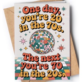 70th Birthday Card - Funny 70th Birthday Cards for Women or Men - Happy 70 Bday for Mom, Dad,Grandpa, Grandma - Humorous 70 Year Old Senior Greeting Cards - Cool Seventieth Bday for her, him - NUM 256
