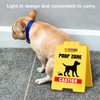 MQCLYSG Funny Dog Poop Zone Warning Caution Yellow Sign,Pet Excrement