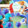 12pcs Inflatable Beach Balls, 8.66in Purple & Blue Winter Snowflake