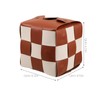 MAGICLULU Modern Plaid Tissue Holder Square Tissue Box for Bedroom