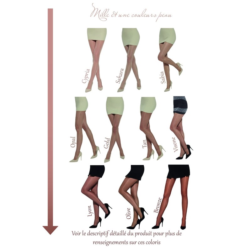 MYCHICLEGS 20 DEN thin sheer tights deep tan (Visone) T2