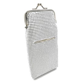 Frewahmesh Women's Small Metal Mesh Eyeglasses Case with lighter pocket and Kiss Lock Closure (White)