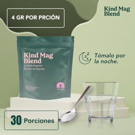 Citrato de Magnesio y Glicinato de Magnesio en Polvo | 4000mg | Puro de Alta Absorción y Biodisponibilidad para Relajación Nocturna y Digestiva | Kind