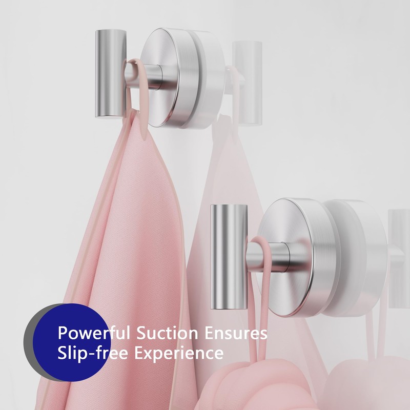 Aikzik Suction Hooks for Shower, Bathroom, Kitchen, Glass Door –