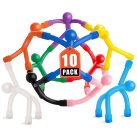 FINDMAG 10 Pack Magnet Men, Colorful Humanoid Magnetic Figures, Fun Fidget Stress Relief for Adults, Strong Magnet People for Refrigerator, Whiteboard, Office, School Decor, Travel Essentials
