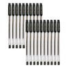 Slim Ballpoint Pens, BLACK, Pack of 20, Fine Point (0.7mm),