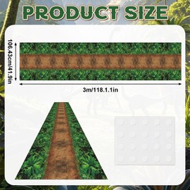 Dinosaur Jungle Party Decoration 42x118 Inches Forest Path Runner Rug Dino Jungle Party Carpet Runner Woodland Birthday Floor Rug Decor Polyester Runway Rugs for Dinosaur Themed Park Parties Supplies