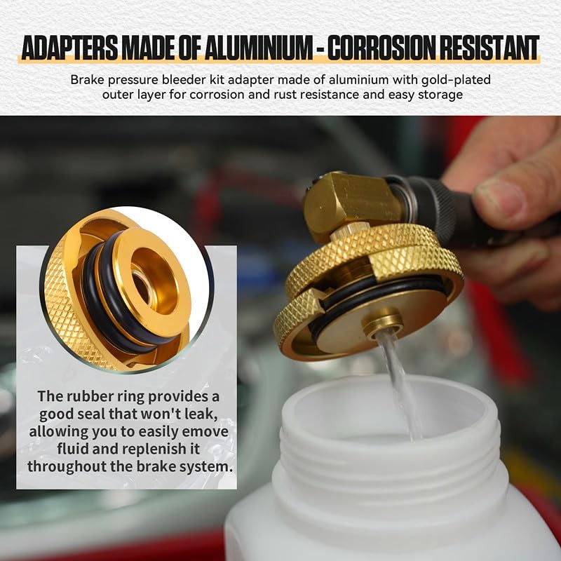 Brake Fluid Bleeder Adapter Kit 17PCS Master Cylinder Bleeder Kit