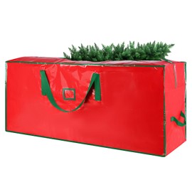 Inspack 7.5 ft Large Christmas Tree Storage Bag,Artificial Tree Bag,Xmas,Tree in a Bag,Bag for Christmas Tree Storage,Christmas Storage Containers,Christmas Tree Bags,Christmas Decor,Red,1PK
