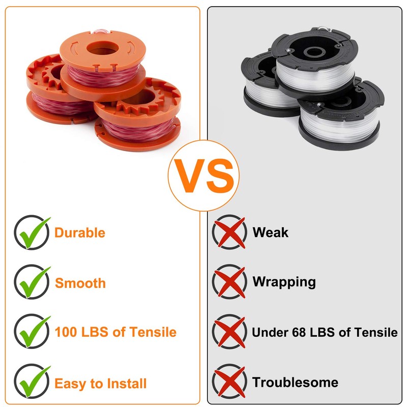 anforee Grass Trimmer Line for All 20 V Worx Grass
