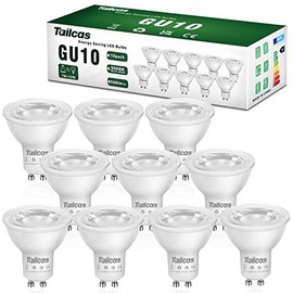 Tailcas Tailcas GU10 LED Warmweiss, 7W LED Lampe Ersetzt 50W Glhbirne, 500LM 3000K GU 10 Lampen Warmwei?, Nicht Dimmbar LED Leuchtmittel GU10 Strahler, 38Abstrahlwinkel Reflektorlampen,10 Stck