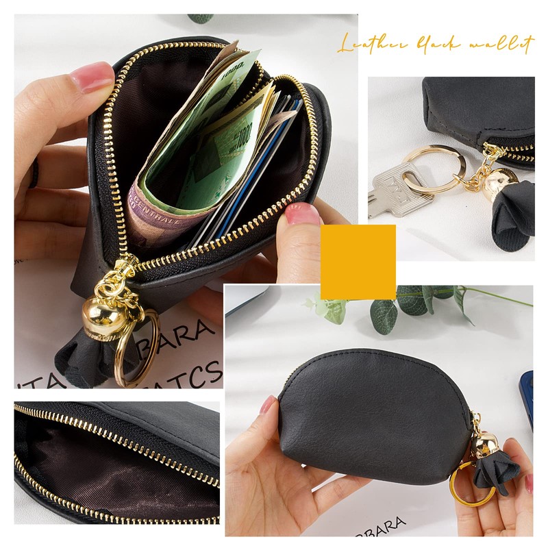 BETESSIN Mini Coin Purse, black