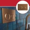 SPARES2GO Premium Flush Plate Kit for Skylo Flush Cistern (Brushed