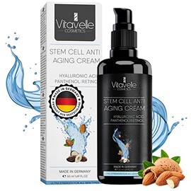 VITAVELLE Crema facial con células madre ácido hialurónico, manteca de karité y jojoba hidratante y antiarrugas para una piel suave                   