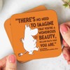 Moomin Beauty Moominsummer Madness Moomintroll Quote Wooden Single Coaster