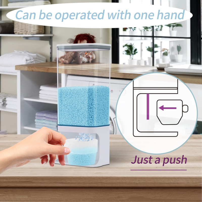 52.5 OZ Laundry Detergent Dispenser/Wall-Mounted Scent Booster Beads Dispenser for