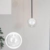 HOMSFOU Clear Glass Globe - 100mm Ball Lamp Shade Replacement