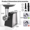 EBEAKA Electric Meat Grinder & Sausage Stuffer Maker, Heavy Duty